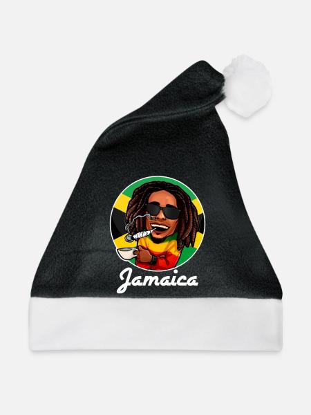 Jamaika - Weihnachtsmütze - Schwarz/Weiß