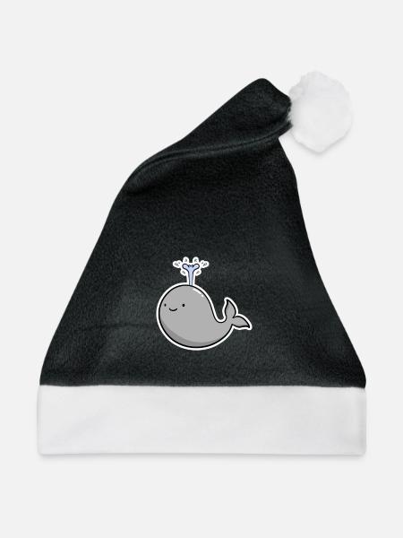 Wal - Weihnachtsmütze - Schwarz/Weiß