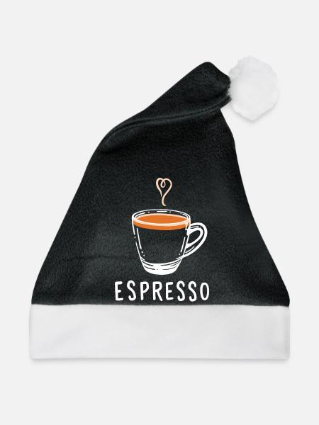 Espresso - Weihnachtsmütze - Schwarz/Weiß - Vorne