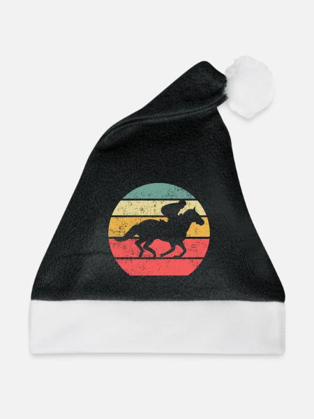 Pferderennen - Weihnachtsmütze - Schwarz/Weiß