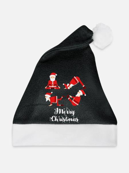 Yoga Weihnachten Fitness - Weihnachtsmütze - Schwarz/Weiß