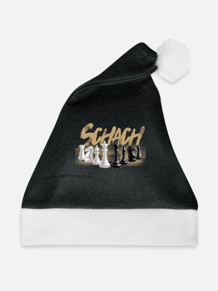 Schach - Weihnachtsmütze - Schwarz/Weiß