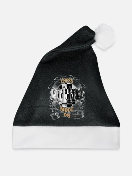 Schach - Weihnachtsmütze - Schwarz/Weiß