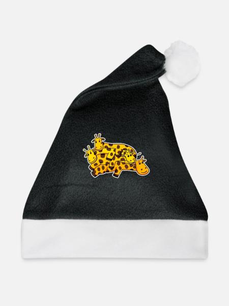 Giraffen - Weihnachtsmütze - Schwarz/Weiß