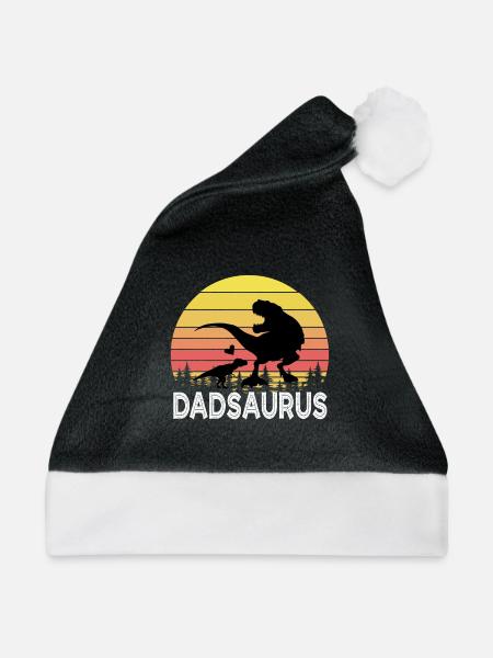 Papa T Rex - Weihnachtsmütze - Schwarz/Weiß