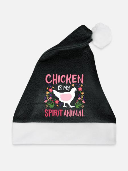 Huhn Hennen Hühnerhaltung - Weihnachtsmütze - Schwarz/Weiß