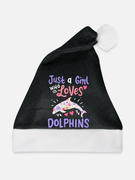 Delphin Delphinliebhaber - Weihnachtsmütze - Schwarz/Weiß