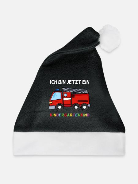 Geschenk für Kindergarten Kleinkinder - Weihnachtsmütze - Schwarz/Weiß - Vorne