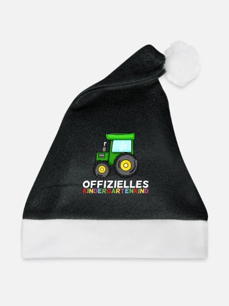 Kindergarten Kindergartenkind - Weihnachtsmütze - Schwarz/Weiß - Vorne