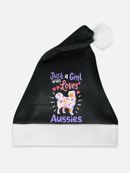 Australian Shepherd - Weihnachtsmütze - Schwarz/Weiß