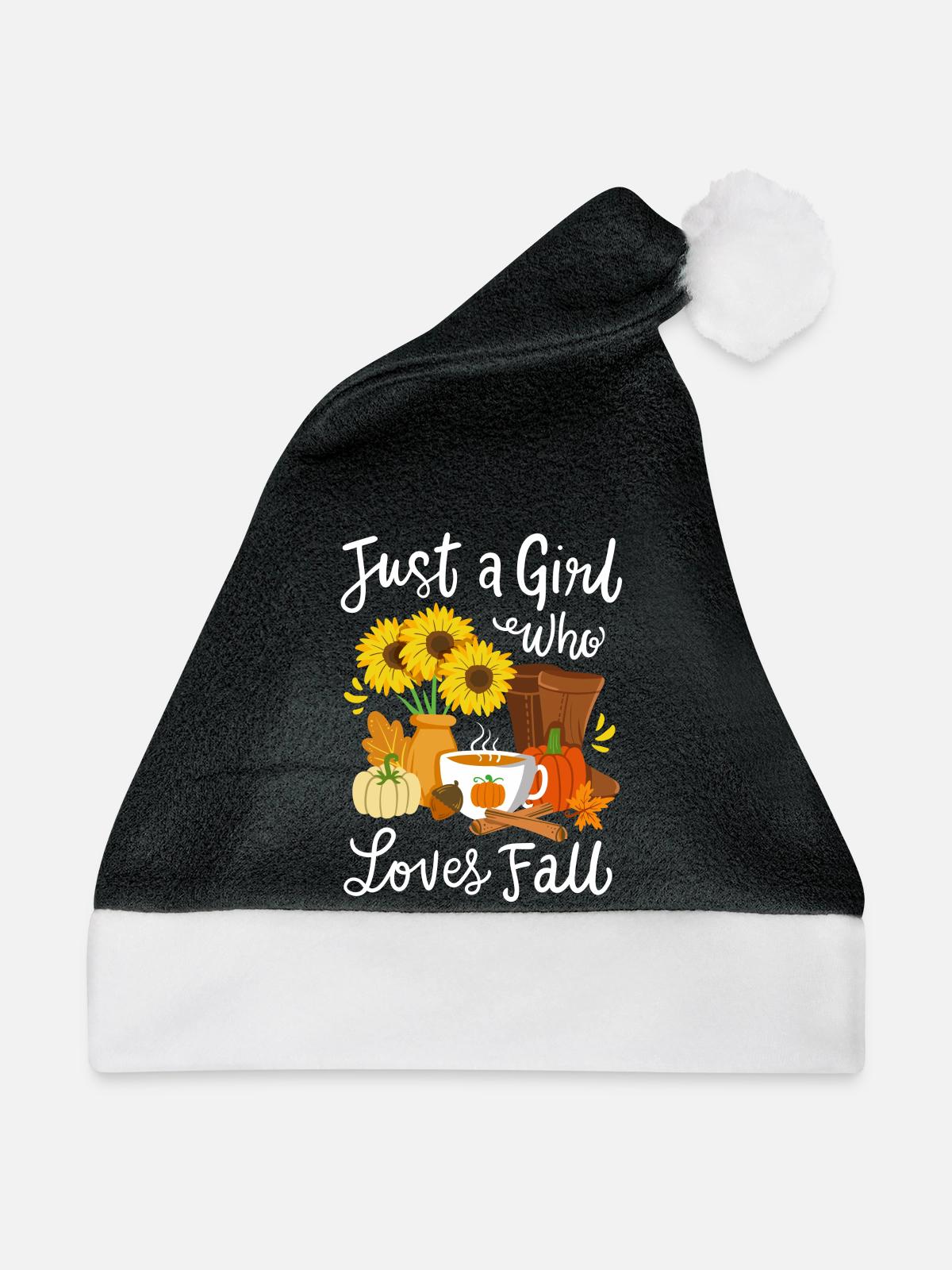 Herbst Herbstsaison - Weihnachtsmütze - Schwarz/Weiß - Vorne