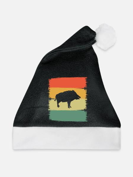Wildschwein - Weihnachtsmütze - Schwarz/Weiß