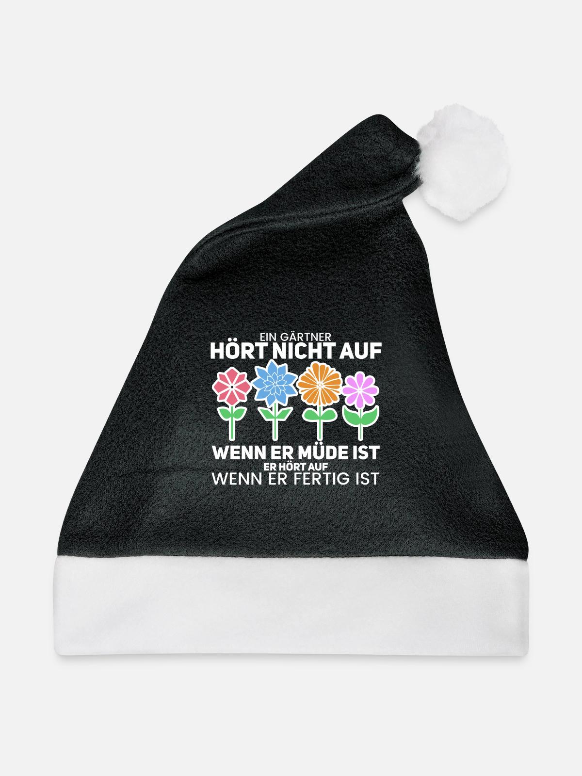 Gärtner - Weihnachtsmütze - Schwarz/Weiß - Vorne
