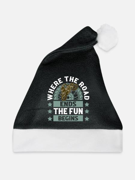 Motocross - Weihnachtsmütze - Schwarz/Weiß