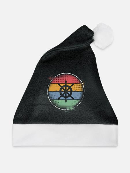 Steuerrad - Weihnachtsmütze - Schwarz/Weiß - Vorne
