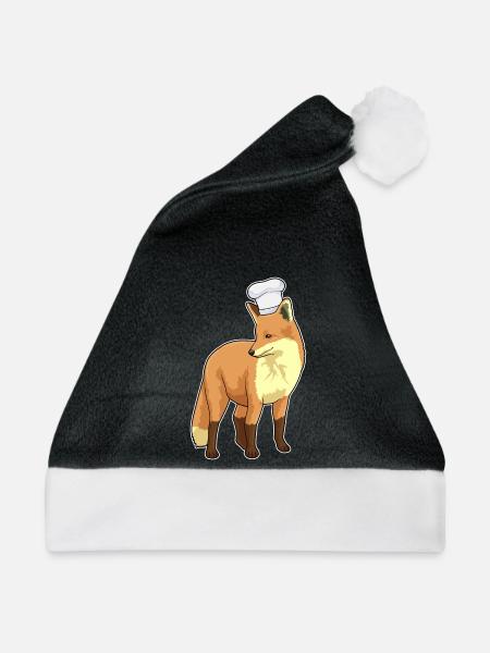 Fuchs Koch Kochmütze Kochen - Weihnachtsmütze - Schwarz/Weiß