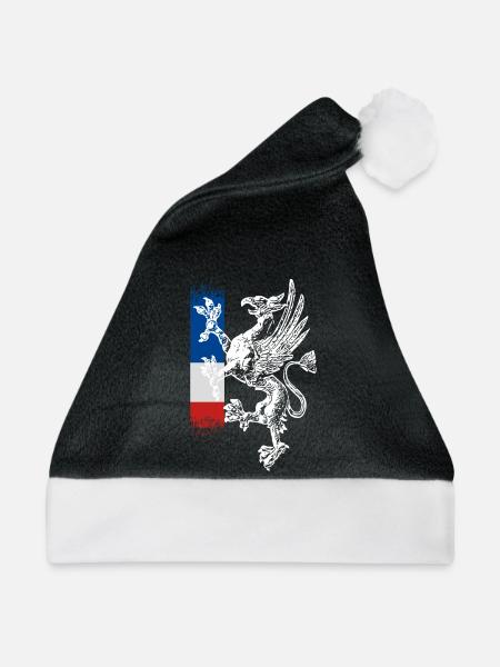 stehender Greif blau weiss rot Rostock - Weihnachtsmütze - Schwarz/Weiß