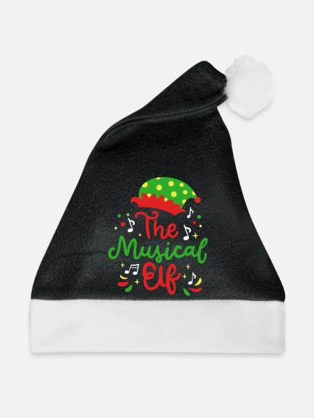 Musikalischer Elf Wichtel Weihnachten - Weihnachtsmütze - Schwarz/Weiß