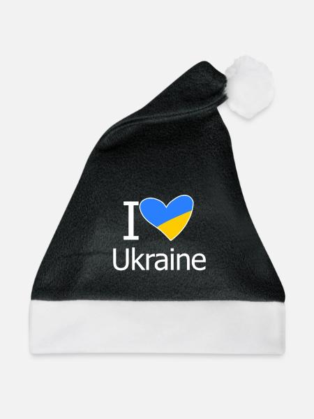 Ukraine - Weihnachtsmütze - Schwarz/Weiß
