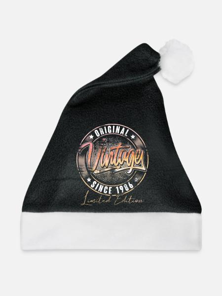 1986 Geburtsjahr Geburtstag Vintage - Weihnachtsmütze - Schwarz/Weiß