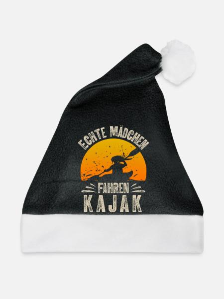 Kajak Kajakfahrerin - Weihnachtsmütze - Schwarz/Weiß