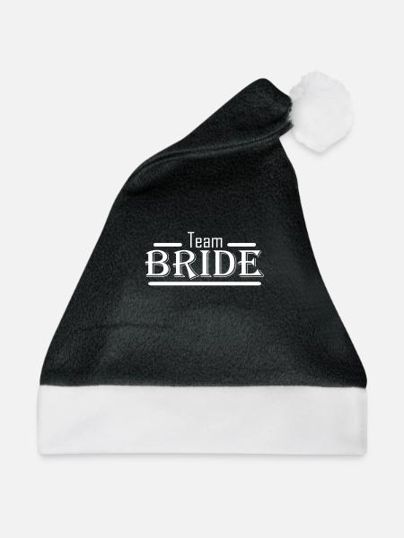 Team Bride Schrift - Weihnachtsmütze - Schwarz/Weiß
