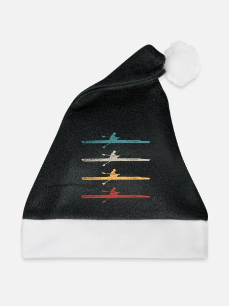Rudern Ruderer Ruderboot Vintage - Weihnachtsmütze - Schwarz/Weiß