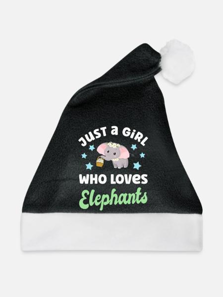 Elefant Elefanten - Weihnachtsmütze - Schwarz/Weiß