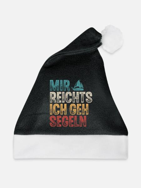 Segeln Segler Segelboot Retro Vintage - Weihnachtsmütze - Schwarz/Weiß