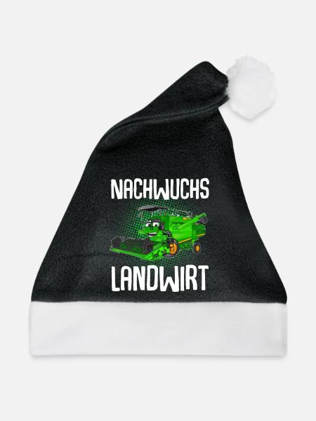 Nachwuchs Landwirt - Weihnachtsmütze - Schwarz/Weiß - Vorne