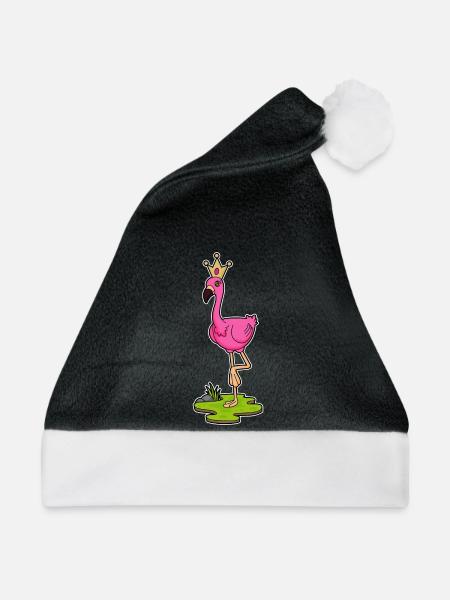 Flamingo Krone - Weihnachtsmütze - Schwarz/Weiß