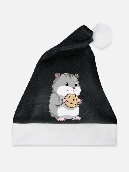 Hamster Cookie - Weihnachtsmütze - Schwarz/Weiß