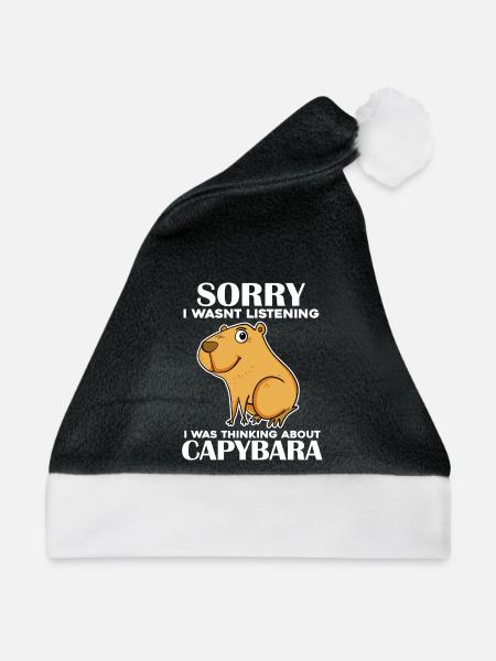 Capybara - Weihnachtsmütze - Schwarz/Weiß
