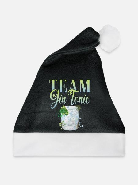 Team Gin Cocktail für Barkeeper - Weihnachtsmütze - Schwarz/Weiß