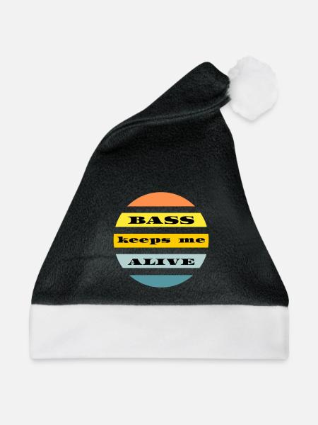 Bass keeps me alive - Weihnachtsmütze - Schwarz/Weiß