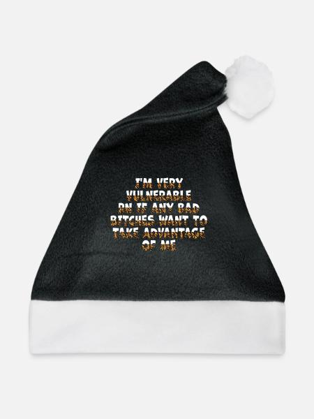 I'm Very Vulnerable RN - Weihnachtsmütze - Schwarz/Weiß