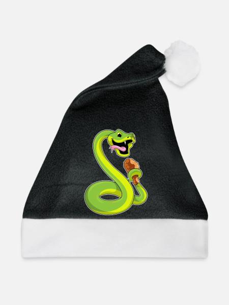 Schlange Hähnchen - Weihnachtsmütze - Schwarz/Weiß