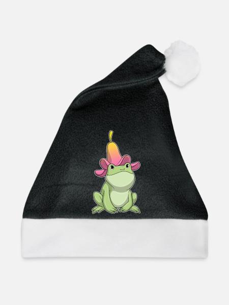 Frosch Plumeria - Weihnachtsmütze - Schwarz/Weiß