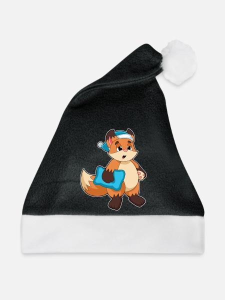 Fuchs Schlafen Nachtmütze - Weihnachtsmütze - Schwarz/Weiß