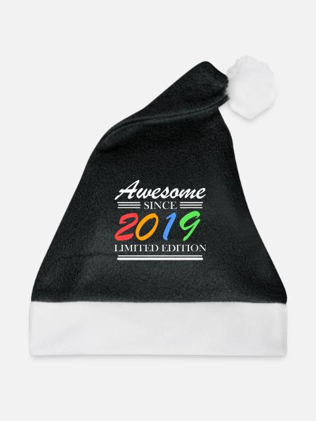 2019 - Weihnachtsmütze - Schwarz/Weiß - Vorne