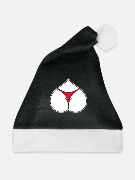 Arsch Herz Liebe - Weihnachtsmütze - Schwarz/Weiß