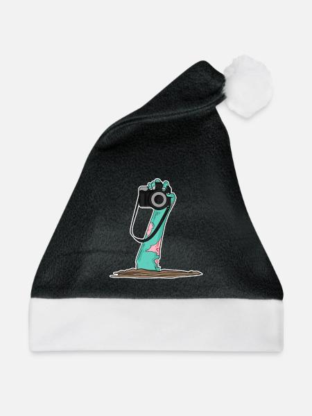 Zombie Kamera Fotograf - Weihnachtsmütze - Schwarz/Weiß