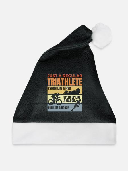 Schlechter Triathlet - Weihnachtsmütze - Schwarz/Weiß