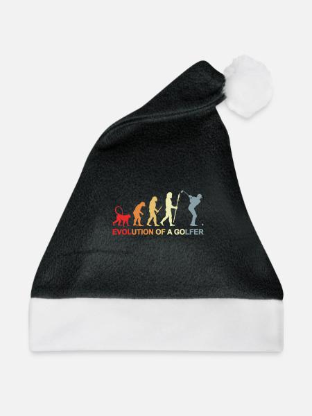 Golfer Evolution - Weihnachtsmütze - Schwarz/Weiß