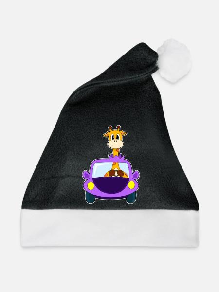Giraffe Auto - Weihnachtsmütze - Schwarz/Weiß