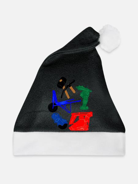Fertigwerkzeuge - Weihnachtsmütze - Schwarz/Weiß - Vorne