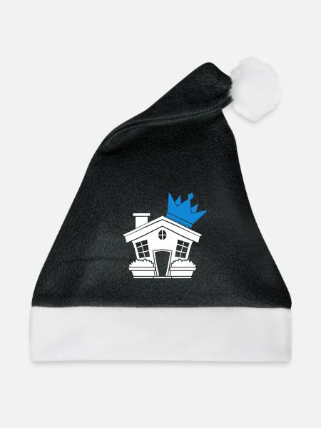 Haus Dach - Weihnachtsmütze - Schwarz/Weiß