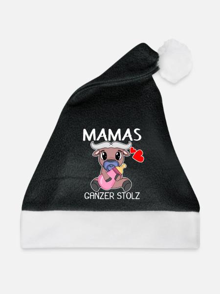 Baby Geburt Schwanger Babyspruch Sprüche - Weihnachtsmütze - Schwarz/Weiß