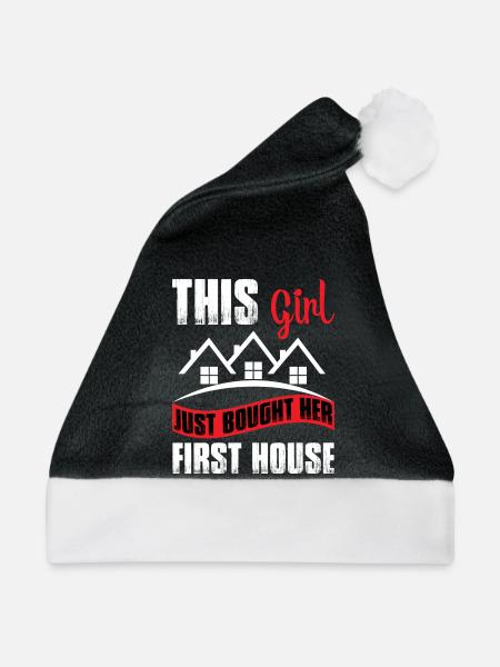 New Homeowner Girl just bought her first House - Weihnachtsmütze - Schwarz/Weiß