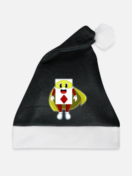 Poker Pokerkarten - Weihnachtsmütze - Schwarz/Weiß